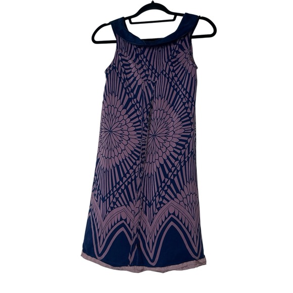 Moulinette Soeurs Anthropologie Womens Crepe Floral Shift Dress Size 6 Midi - Picture 2 of 6